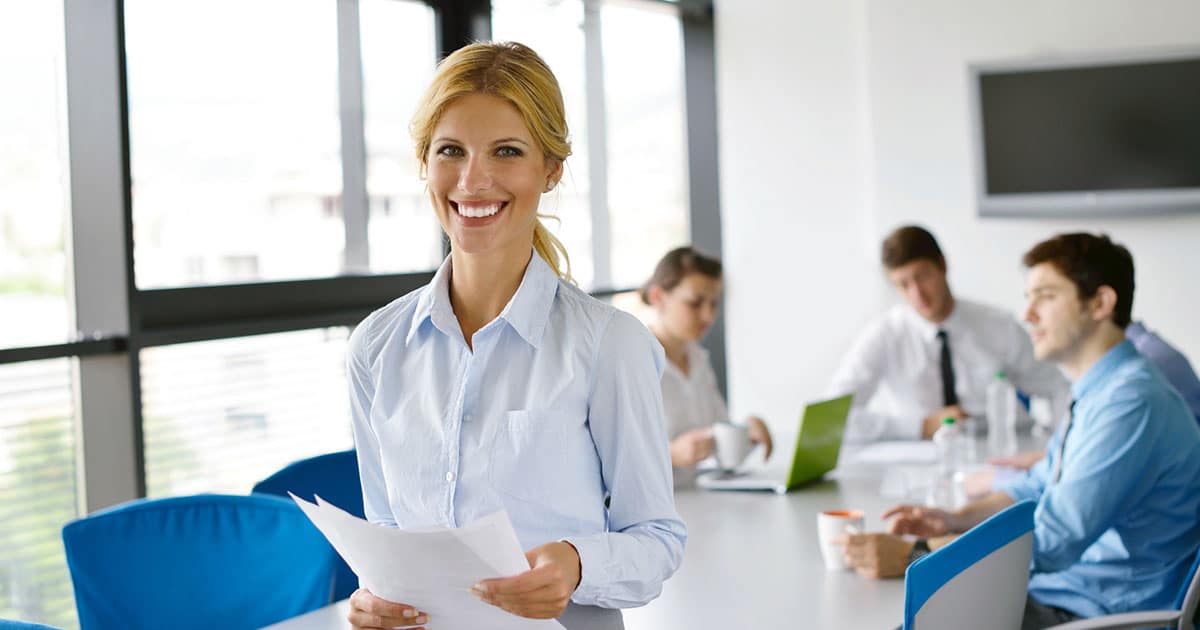 Female professional in a meeting