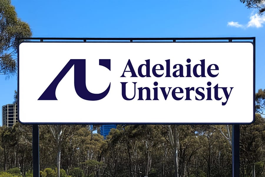 Adelaide University campus sign