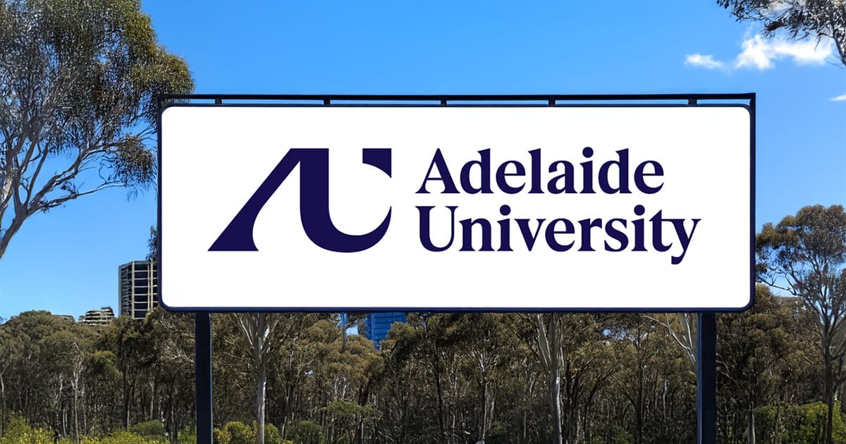 Adelaide University campus sign