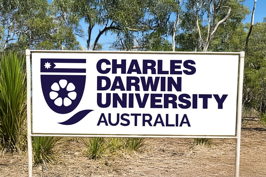 Charles Darwin University campus sign