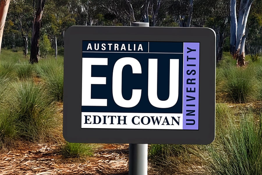 Edith Cowan University campus sign