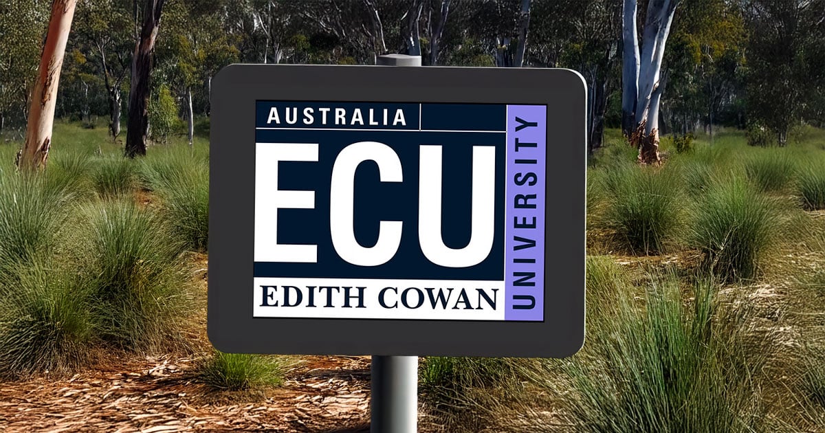 Edith Cowan University campus sign