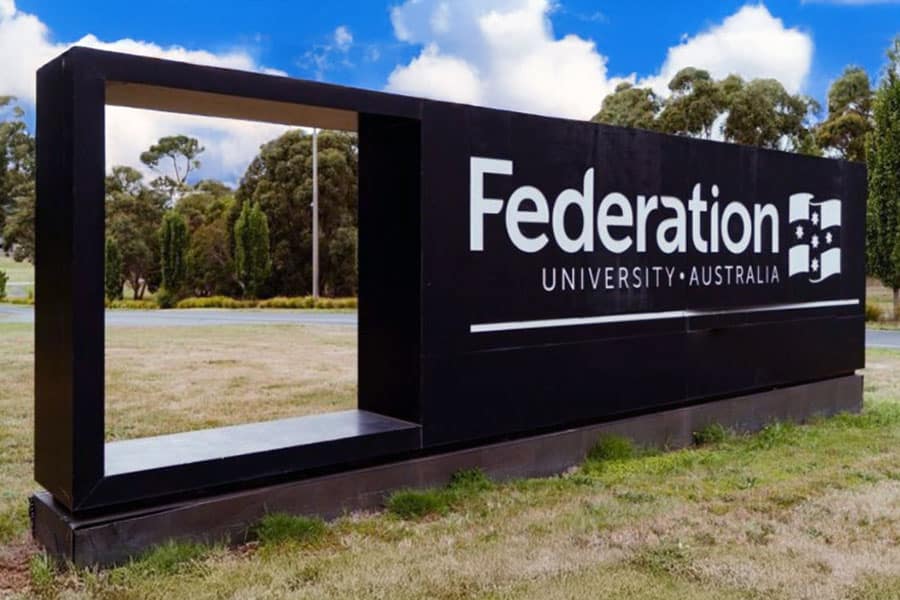 Federation University campus sign