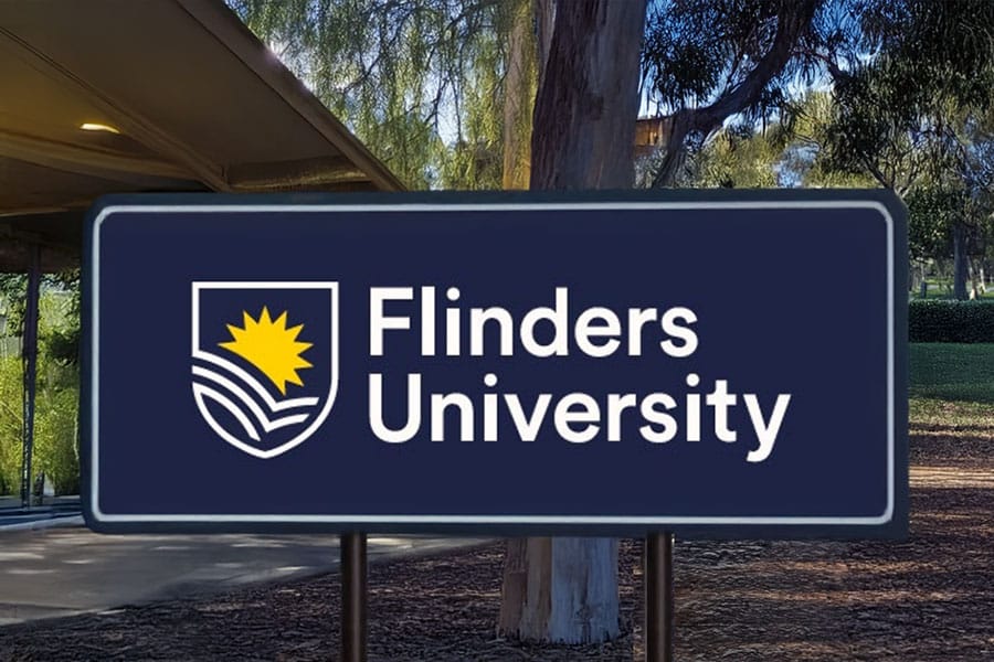 Flinders University campus sign