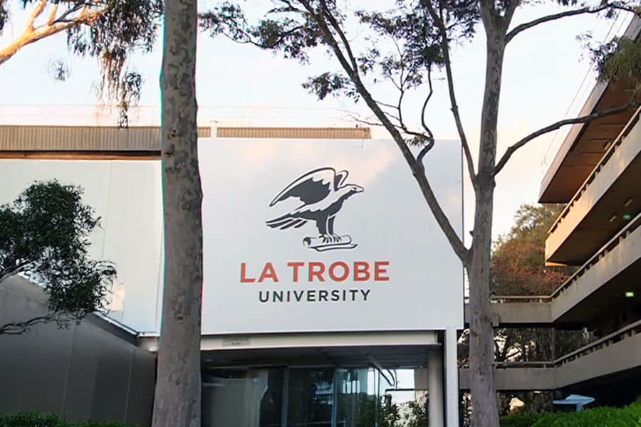 La Trobe University campus sign