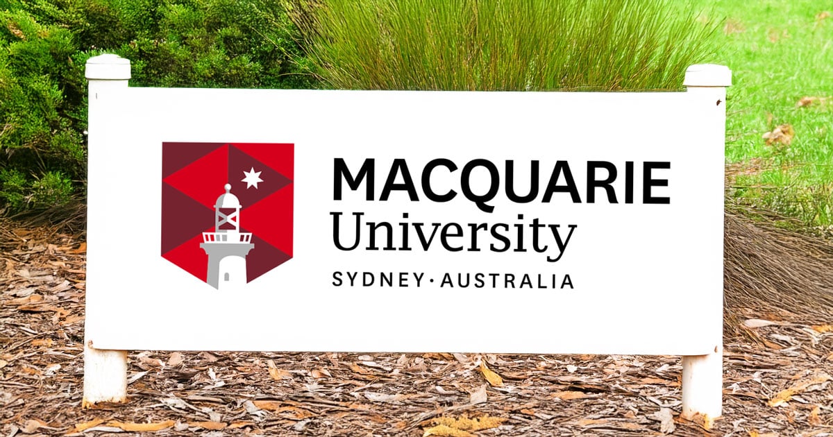 Macquarie University campus sign