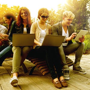 Marketing consumption online by young people
