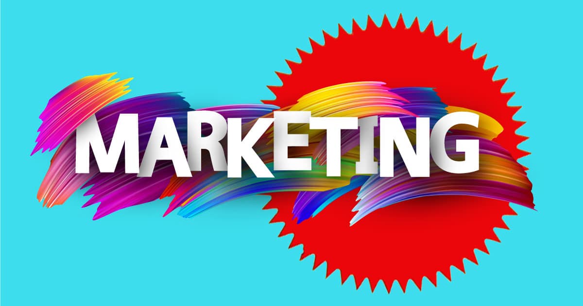 Marketing text graphic