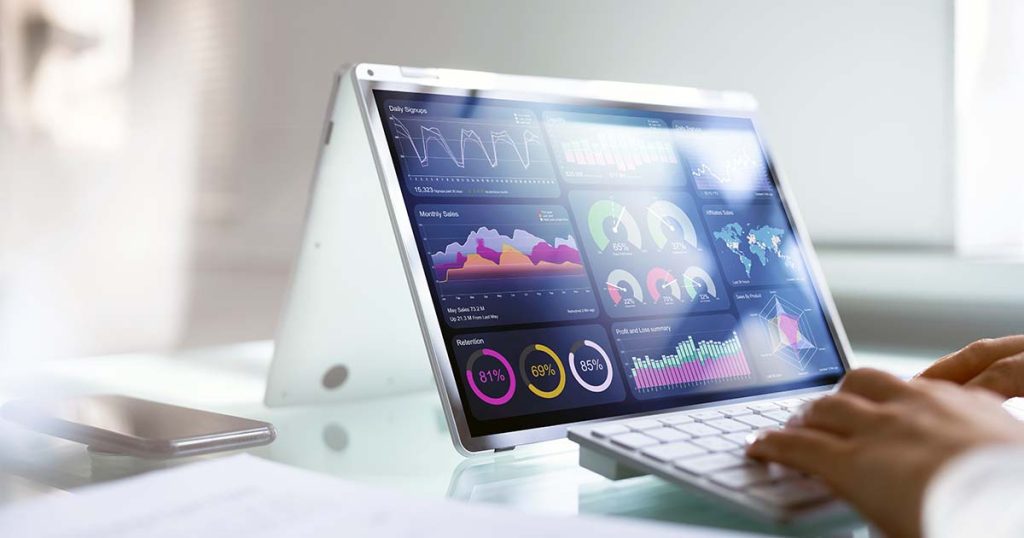 Displaying colourful charts and statistical graphics on computer