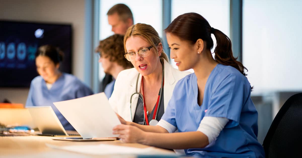 Medical discussions in hospital