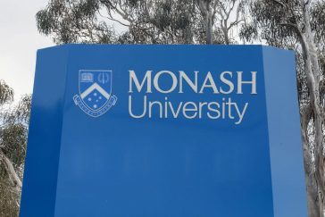 Monash University campus sign