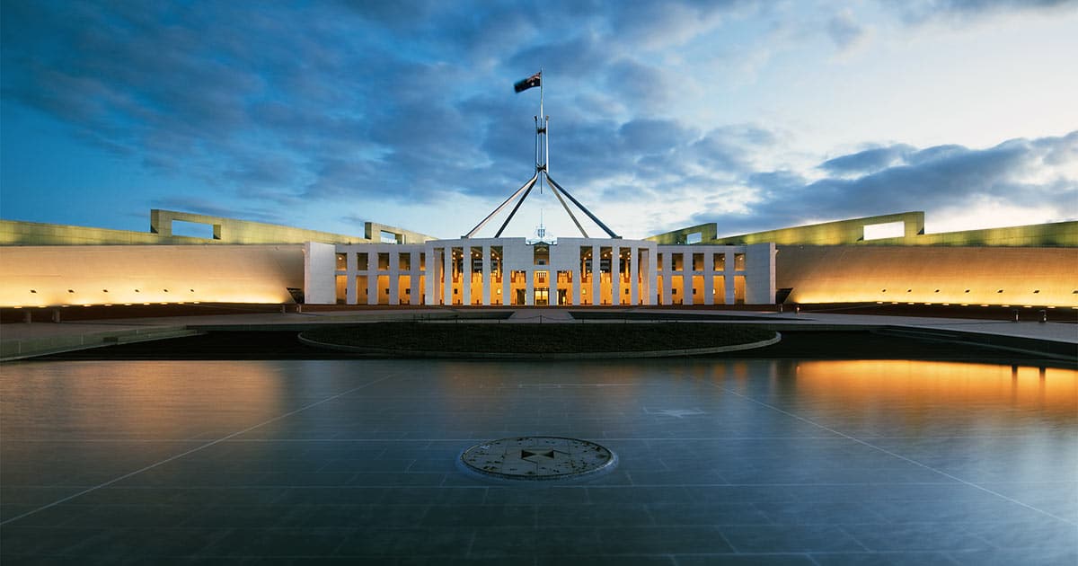 Parliament House in Canberra Australia