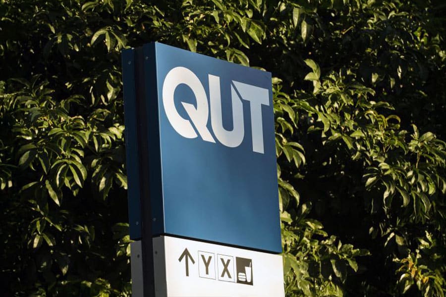 QUT campus sign