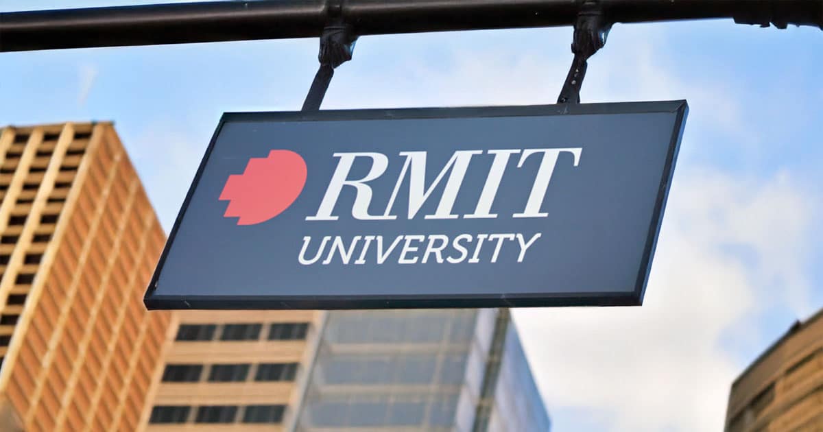 RMIT University building sign