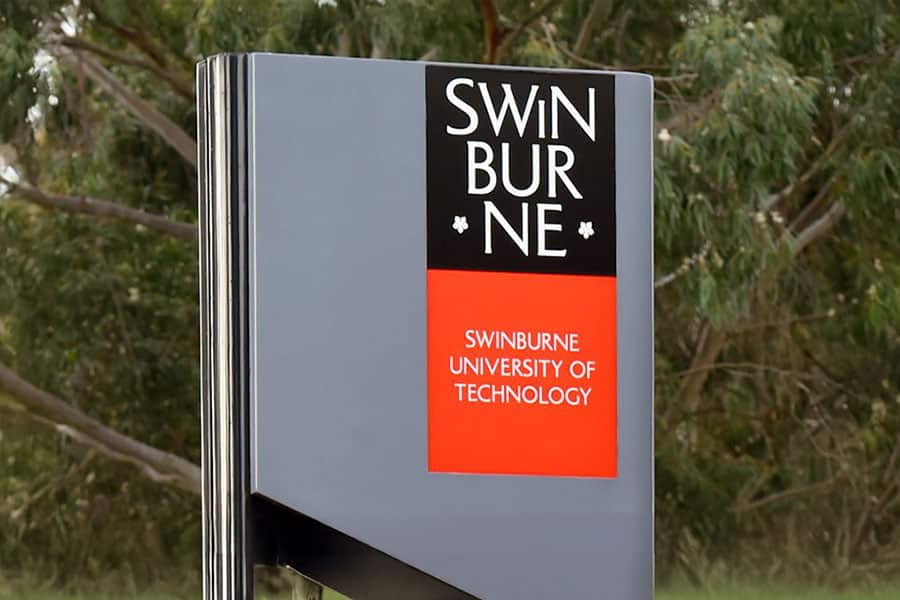 Swinburne University campus sign