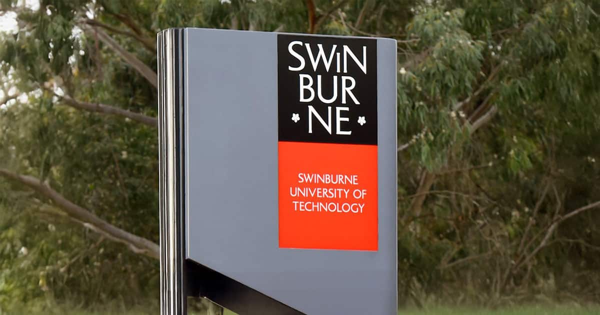 Swinburne University campus sign