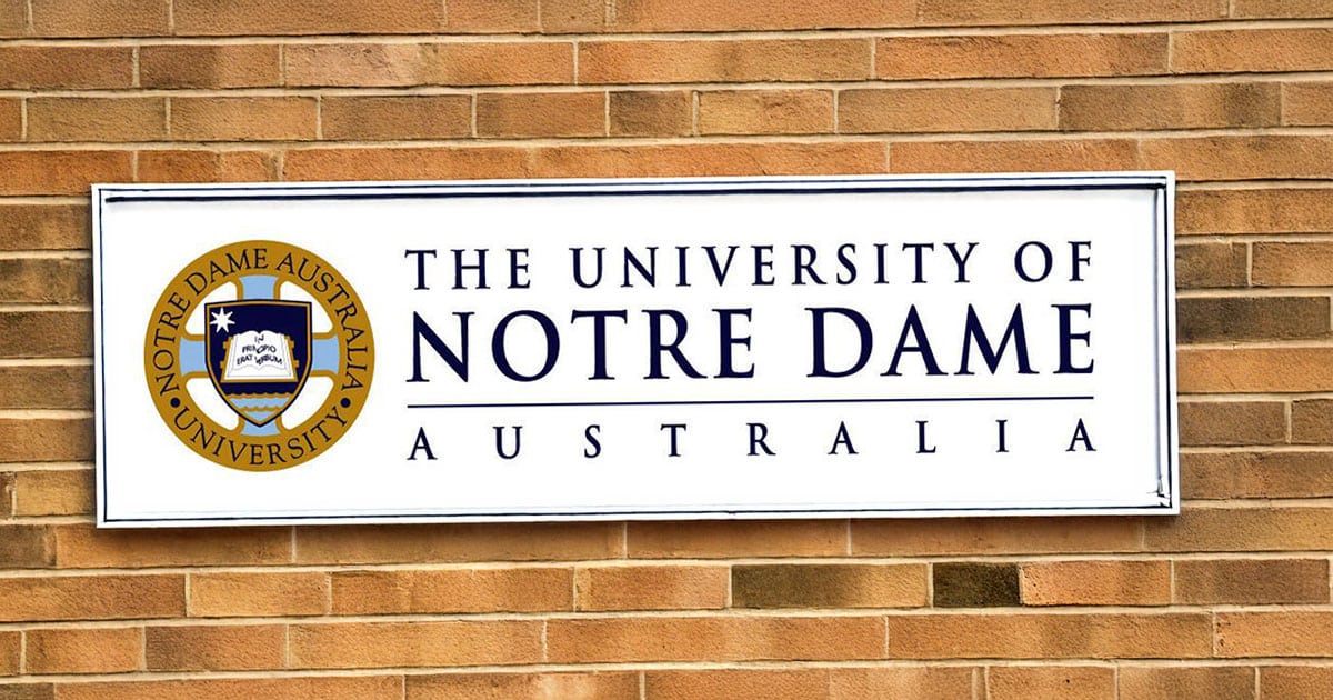 University of Notre Dame Australia campus sign