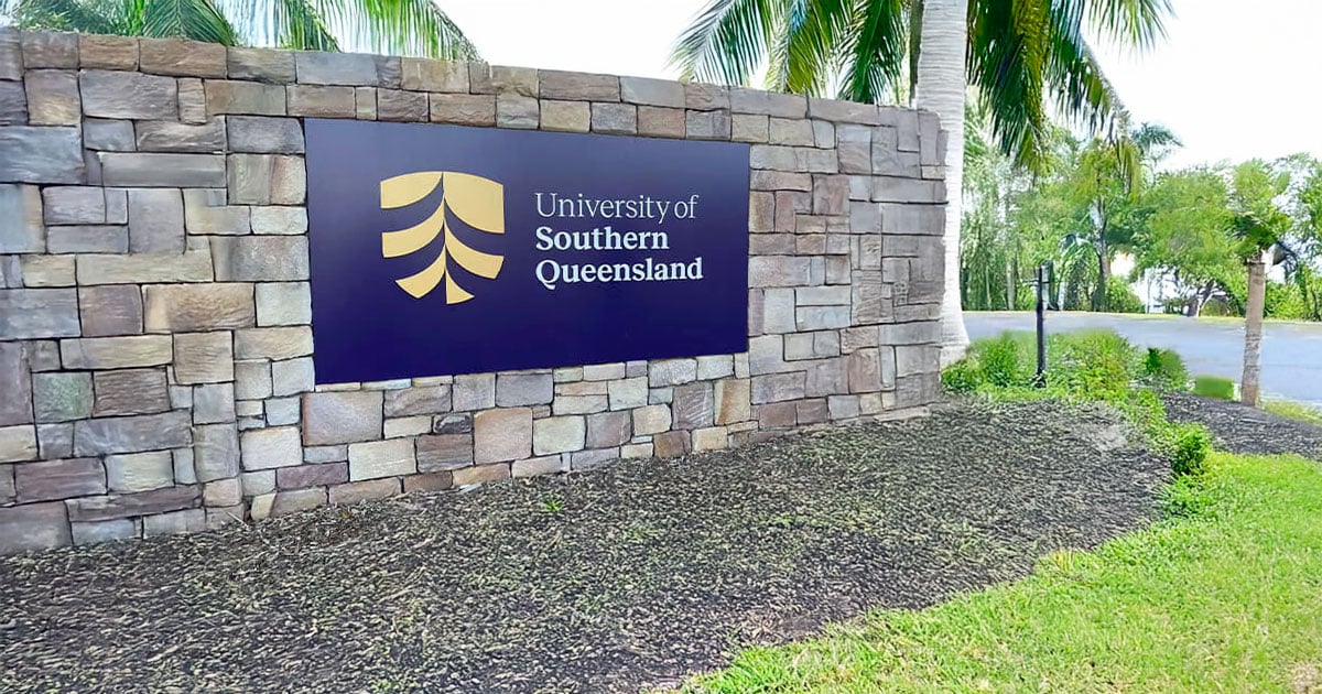 University of Southern Queensland logo on tablet