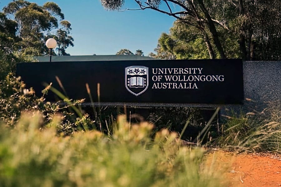 University of Wollongong campus sign