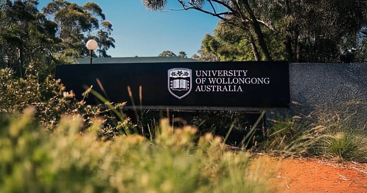 University of Wollongong campus sign