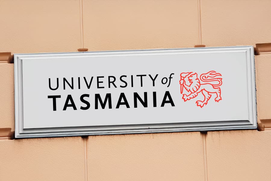 UTAS logo on building