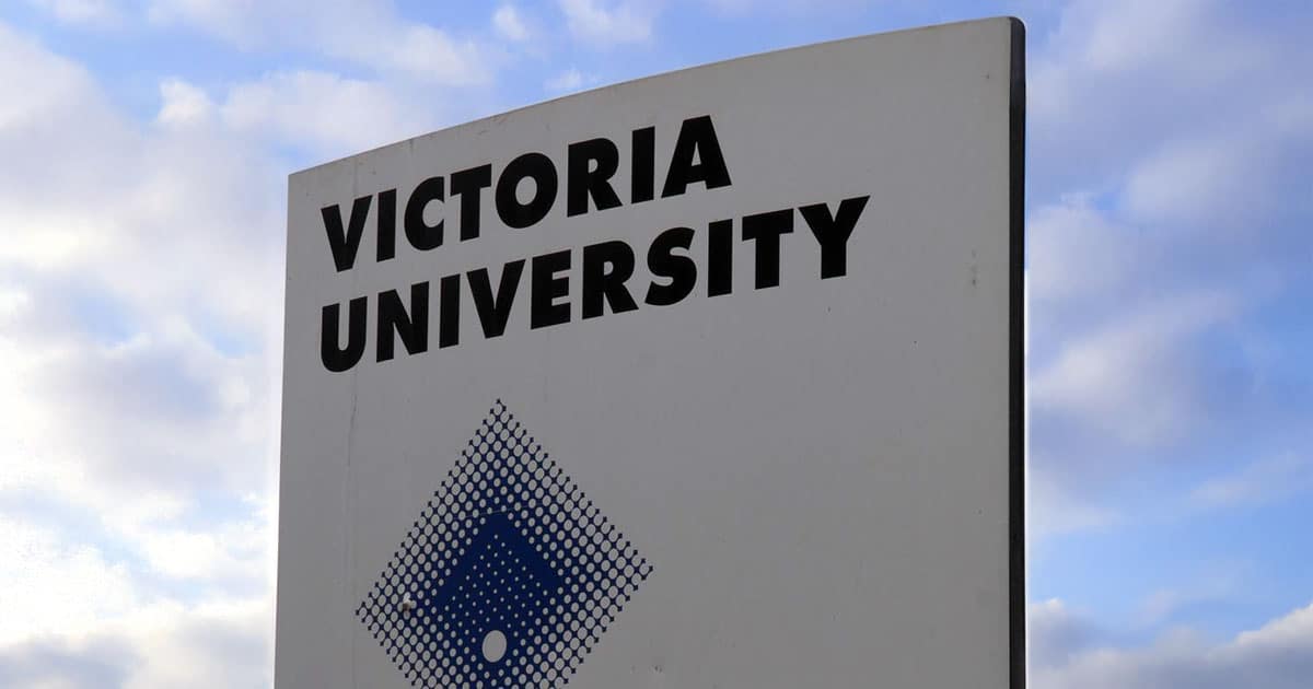 Victoria University campus sign