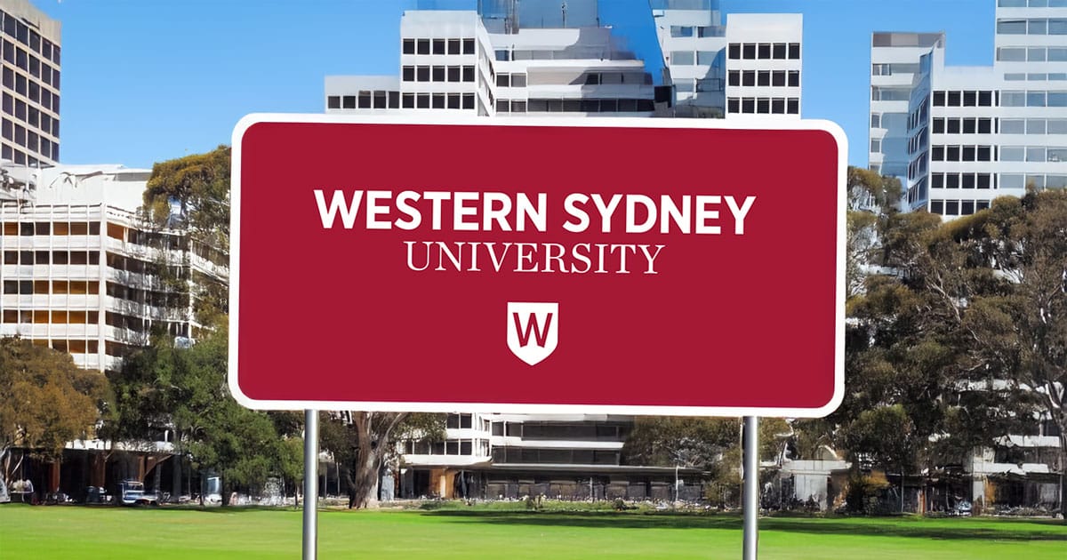 Western Sydney University campus sign