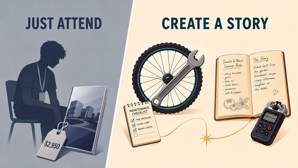 Comparison of passive summer program attendance with bicycle repair and recording family recipes as active summer experiences.
