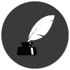 Quill and ink icon