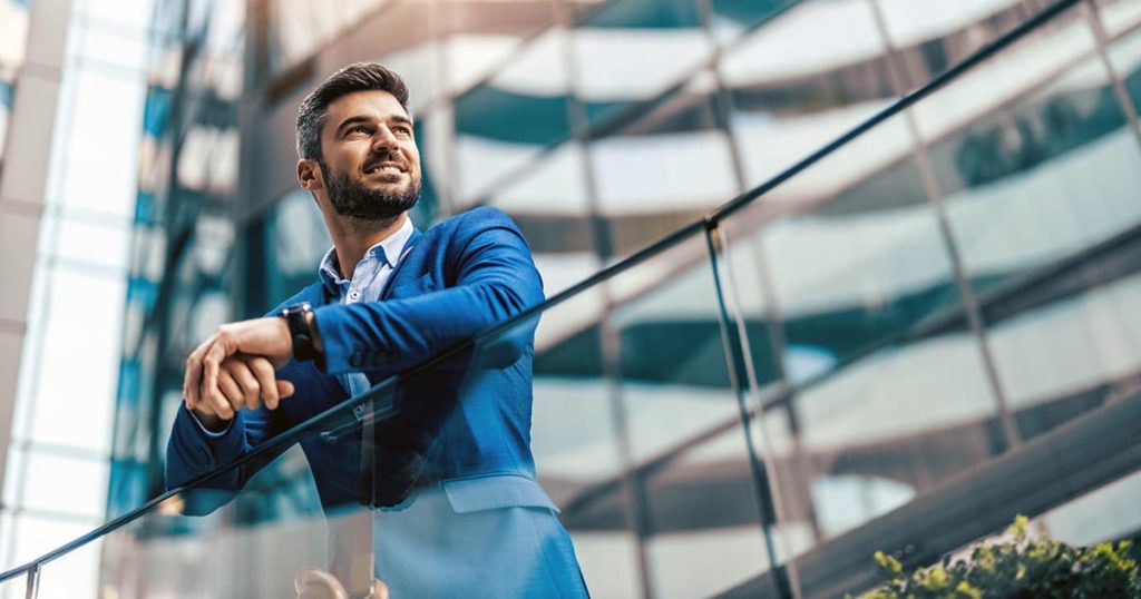 Confident, successful businessman