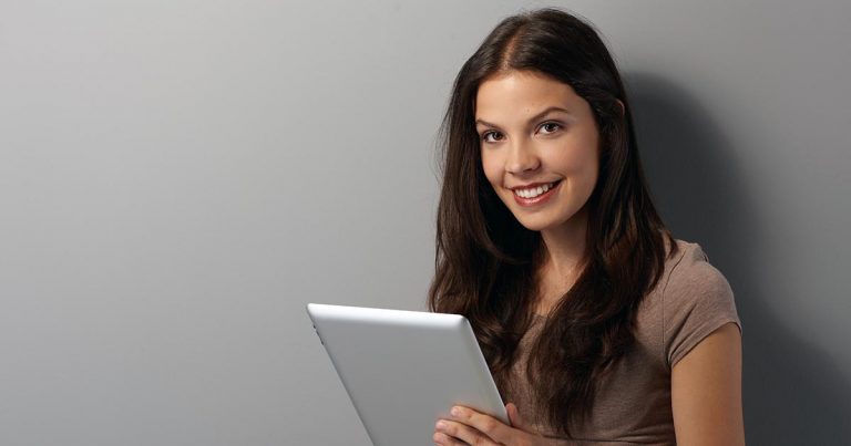 Female college student online