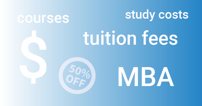 MBA tuition fees, costs