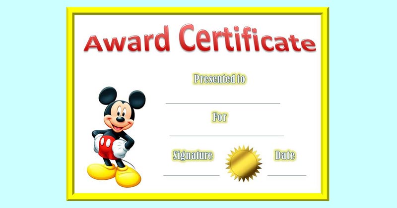 Mickey Mouse MOOC certificate