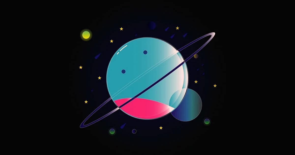 Abstract drawing of outer space