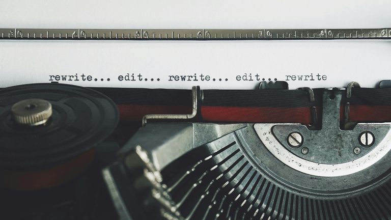 Typewriter producing editing text
